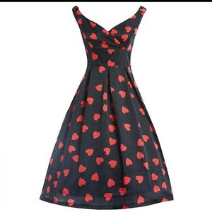 Lindy Bop Heart Valentine Pinup Dress